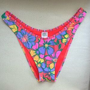 Wild Fable Women's Low Rise Ultra High Leg Multi Floral Print Bikini Bottoms
